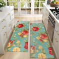 thumbnail image 4 of Kitchen Rugs Sets Of 2,Pioneer Flower Floral Print Pattern Anti Fatigue Kitchen Mat Rugs Non Slip Washable,Decorative Kitchen Floor Mats for Kitchen,Sink,Laundry,17"X47", 4 of 5