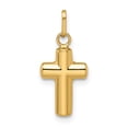 thumbnail image 4 of FJC Finejewelers 14 kt Yellow Gold Polished Puffed Cross Charm 17 x 8 mm, 4 of 6