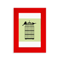 thumbnail image 1 of External Birdcage Faly Ownership Picture Display Art Red Photo Frame, 1 of 4