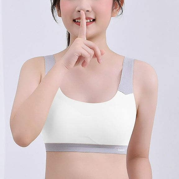 TMOYZQ Training Bras for Girls 12-14Y Sports Seamless Bra Soft Breathable Removable Padding Sleepwear Bras