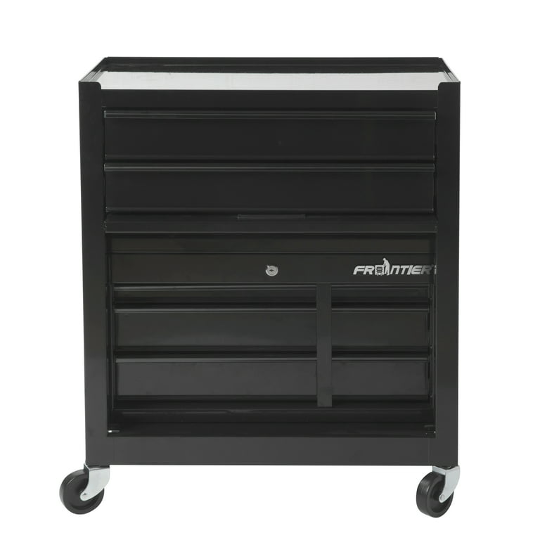 Frontier 24-Inch 5-Drawer Rolling Tool Chest and Cabinet Combo, Steel, Black 41113