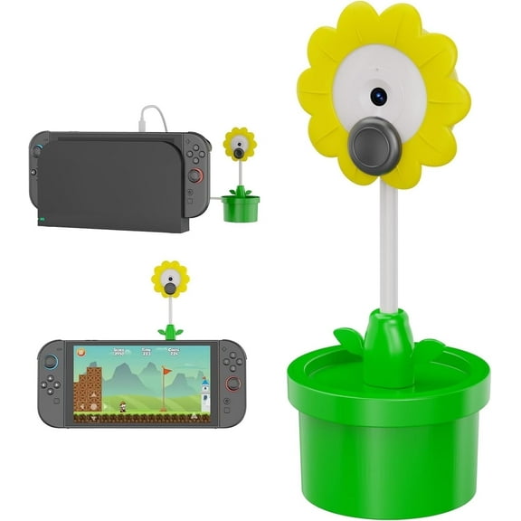 Camera for Nintendo Switch 2, 720P HD Webcam USB-C Plug & Play, 360° Adjustable Angle Video Chat Switch 2 Camera with Sliding Privacy Lens Cover