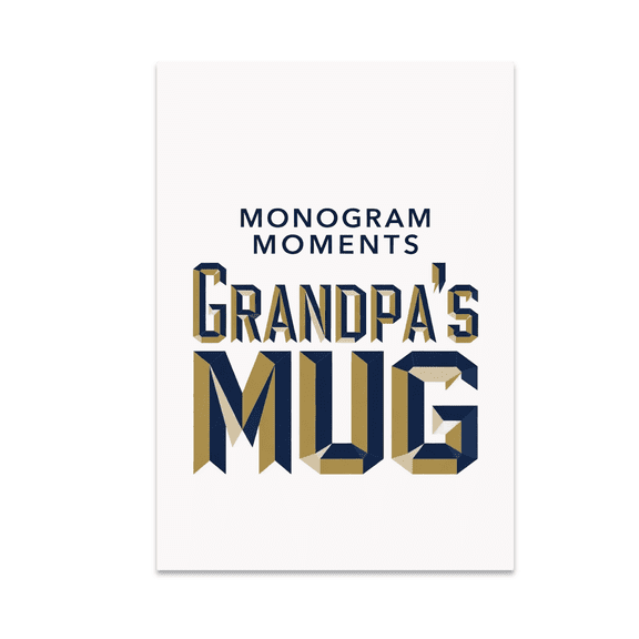 Block Monogram Wall Decor - Grandpa Enthusiast - 13x19 Poster Print