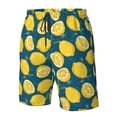 thumbnail image 4 of Logiee Lemon Print Mens Swim Trunks Quick Dry Board Shorts,Breathable Hawaii Beach Shorts Swimwear Bathing Suits-Large, 4 of 6