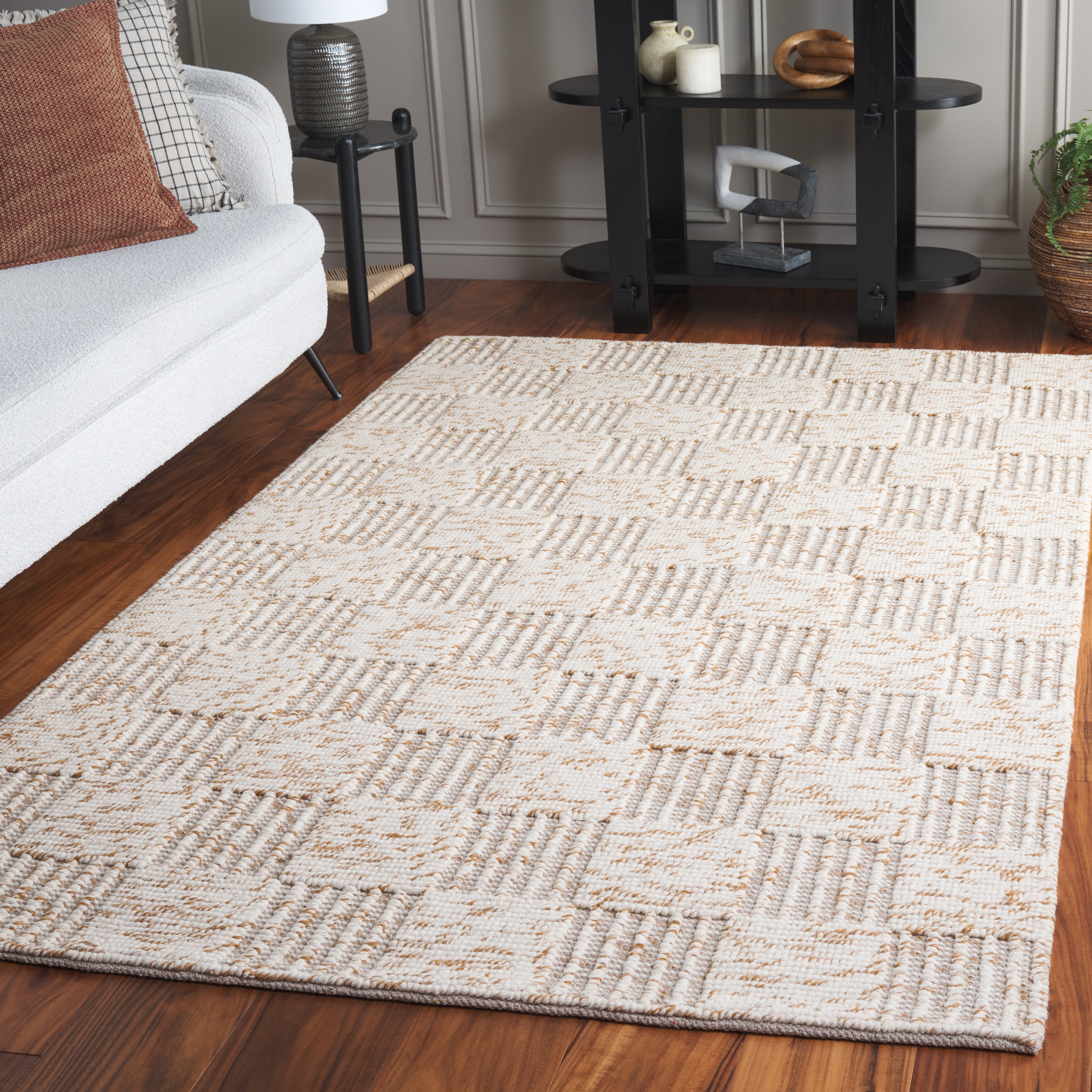 SAFAVIEH Natura Jannah Geometric Area Rug, Brown/Ivory, 5' x 8'