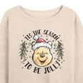 thumbnail image 3 of Disney Winnie The Pooh - Tis The Season To Be Jolly Christmas - Women's Lightweight French Terry Long Sleeve Shirt, 3 of 5