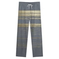 thumbnail image 4 of Grey Gold Textured Stripes Background Winter Female Pants Flannel High Waist Women Pants Lady Warm Straight Leg Plush Trousers, 4 of 7