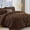Dark Brown, variant on Sasttie Full Size Comforter Set, 7-Piece Bed in a Bag, Pintuck Bedding Sets for All Season, Dark Brown