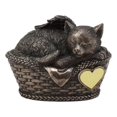 thumbnail image 1 of Ange Céleste Chat Dormir dans l'Osier Lit Crémation Urne Animal de Compagnie Statue Commémorative, 1 of 4