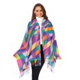thumbnail image 3 of FORMRS Womens Scarf Winter Soft Long Big Warm Shawls Wrap Tassel Scarves, Colorful Wavy Pattern, 3 of 9