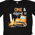 thumbnail image 4 of Inktastic One and Digging It Bulldozer 1st Birthday Boys or Girls Long Sleeve Baby Bodysuit, 4 of 5