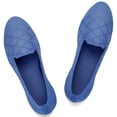 thumbnail image 1 of Zapatos planos de ballet Puxowe, vestido de punto para mujer, cuña baja, azul, 1 of 6