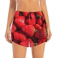 thumbnail image 2 of Goofa Strawberry Red Printed Women 2 in 1 Running Shorts,Quick Dry Athletic Workout Shorts,High Waisted Athletic Shorts with Liner Pockets-, 2 of 9