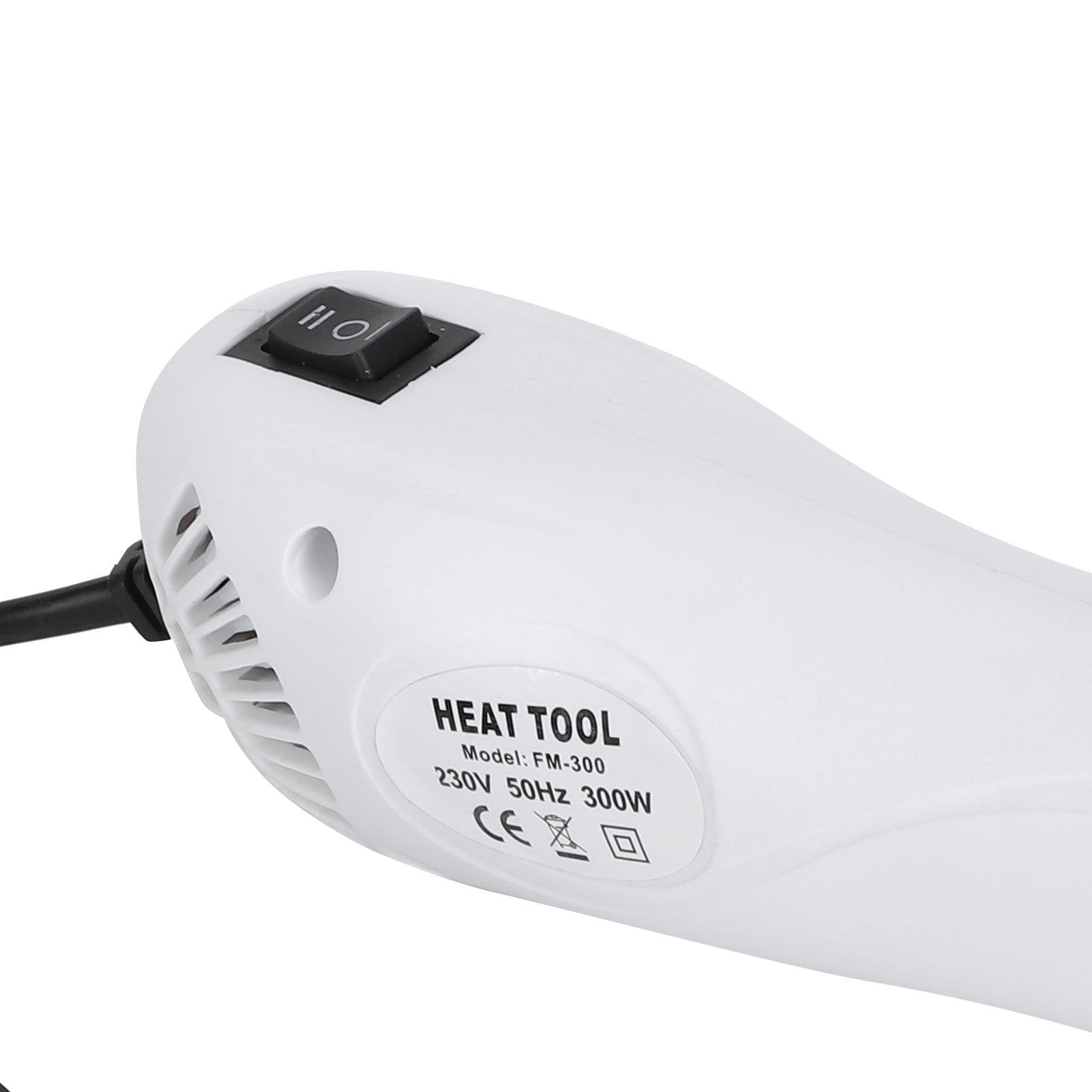 Nieyigj White DIY Dual-Speed Hot Air Gun Electric Heat Shrink Quick Setting Tool (11.81 in / 30 cm)