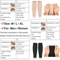 thumbnail image 4 of Medias de compresión sin pie, para hombre y mujer, medias elásticas de compresión de pantorrilla para correr, cuidado, deportes, 4 of 4