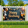 thumbnail image 6 of Yatrandify Colorful Balloons Happy Birthday Banner Champagne Celebration Backdrop for Birthday Party Indoor Decoration, 6 of 7