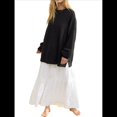 thumbnail image 3 of Sudadera con Capucha de Cuello Redondo y Forro Extragrande para Mujer, Lindas Camisetas de Larga, Ropa Preppy para Adolescentes (2025) Negro L, 3 of 8