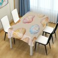 thumbnail image 4 of Yayeee Tablecloths 54" x 54" Rectangle Wrinkle Resistant Party Table Cover, Watercolor Seashell, 4 of 8
