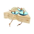 thumbnail image 1 of Caja de alimentación para pájaros, juguetes para masticar, juguetes divertidos para animales, comedero de plataforma de madera. triángulo, 1 of 9