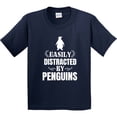 thumbnail image 3 of Inktastic Easily Distracted by Penguins Youth T-Shirt, 3 of 5
