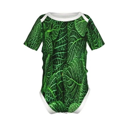 

Gaeub Natural Green Leaves Print Infant Climbing Onesie Toddler Outfit Newborn Baby Bodysuit Baby Boy Girl Clothes -3 Months