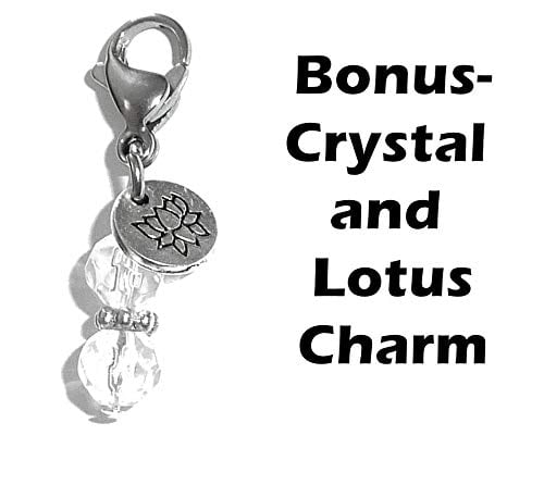 Zipper Pull Charm Keychain and Earrings Clip on Charm Keychain Charm,Zipper Pull Lotus Charm Perfect for Necklaces Bracelets