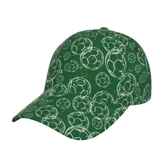Sikiie Soccer Print Unisex Vintage Washed Unstructured Baseball Cap Soft Cap Adjustable Unisex Baseball Hat Dad Hat