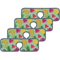 thumbnail image 3 of SKYSONIC Faucet Absorbent Mat 3 Pcs Flowers Fruits Kitchen Faucet Splash Catcher Washable Counter Drying Pads Behind Faucet for Kitchen Bathroom, 3 of 7
