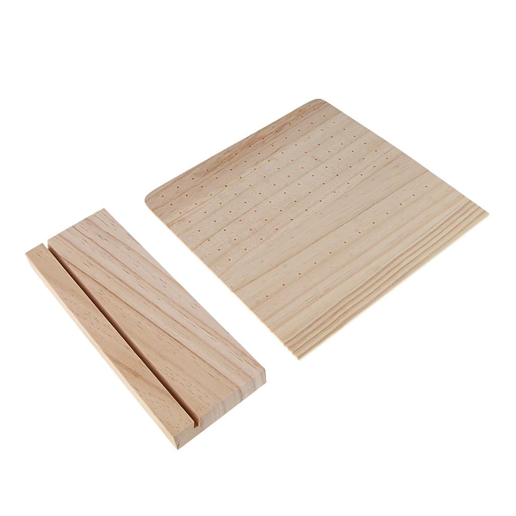 Segolike Unfinished Wood Earrings Jewelry Hanger Organizer Holder, Jewelry Rack Storage Display Holes for Decor
