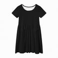 thumbnail image 6 of NOLDARES Girls Dresses Summer Short Sleeve Clothes School Outfits for Kids 2-12 Years(Black,9-10 Years), 6 of 9