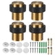 thumbnail image 1 of Uxcell 4-Pack Topes de Puerta de Suelo, Tope de Puerta Cilíndrico de Acero Inoxidable con Amortiguador de Goma Plástica [Tono Dorado], 1 of 7