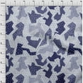 thumbnail image 4 of oneOone Georgette Viscose Teal Blue Fabric Abstracts Craft Projects Decor Fabric Printed By The Yard 42 Inch Wide, 4 of 4