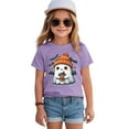 thumbnail image 5 of HCNTES Toddler Halloween Shirt Pumpkin Shirts Boys Girls Halloween T-Shirts for Kids Ghost Clothes Short Sleeve Cotton Tee(R495-Purple,9-10 Years), 5 of 5