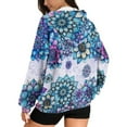 thumbnail image 2 of Renewold Bohemian Flower Blue Violet Womens Y2K Oversized Hoodies Zip Up Fleece Jackets Sweatshirts Hooded Sweaters Long Sleeve Pullover Jackets Tops Fall Winter Outfits Preppy Clothes, 4XL, 2 of 7