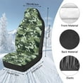 thumbnail image 7 of Uorisanigo Car Seat Cover for Cars SUV Trucks Universal Fit, 2-Pack Soft Comfy Vehicle Seat Protection Covers, Green Camouflage Auto Bucket Seats Covers, 7 of 7