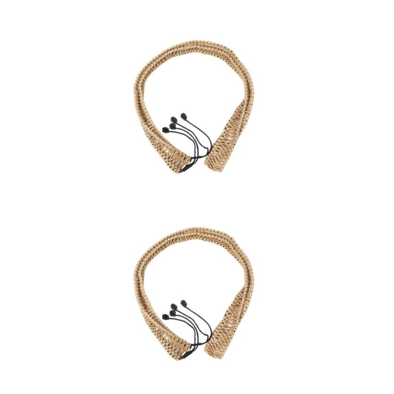 Soidarity Cuerda de cáñamo trenzada hecha a mano que agrega un toque de elegancia a cualquier espacio Cuerda de ratán Handpan hecha a mano negro 2Conjunto