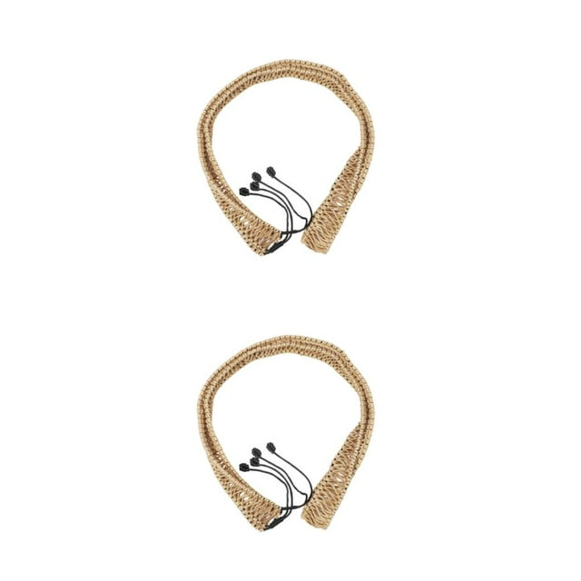 Sonducket Cuerda de mimbre tejida elegante y de moda para decoraciones finas hechas a mano Cuerda de mimbre hecha a mano Handpan negro 2Conjunto