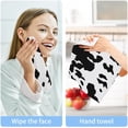 thumbnail image 7 of Animal Cow Print Washcloth 12x12in Set, 4 Pack Absorbent Cotton Towel Square Kitchen Dishes Towels, Soft Cleaning Face Hand Towel Fast Drying Wash cloth, 7 of 7