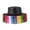 Black, variant on Eye Catching Cowboy Hats with Rainbow Color Fringe Carnivals Role Party Cowgirl Hat Sunproof Wide Brims Fedoras Hat