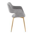 thumbnail image 3 of Margarite Chair, Upholstered Dining Chairs, Mid-Century Modern Dining Chair, Kitchen Chairs for Dining Table, Dining Chairs Set of 2 (Grey Fabric), 3 of 8