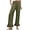 Army Green, variant on Ruffled Pants for Woman Fashion Ruffle Hem Pant Smocked Elastic High Waist Long Pants for Women Linen Spring Fall Trousers, Army Green, Small