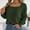 Green, variant on Baqcunre Womens Sweaters Womens Knit Square Neck Long Sleeve Casual Loose Pullover Sweater Top Crewneck Sweatshirts Womens Fall Tops Coffee L