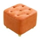 thumbnail image 3 of Reposapiés Asiento acolchado Muebles Asiento para niños Otomana Taburete de ocio Taburete otomano para naranja, 3 of 9