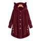 thumbnail image 1 of Puntoco Mujer Abrigo Moda Mujer Botón V-Cuello Jersey tops Manga Larga Blusa Con Capucha Ciat Navidad Liquidación Puntoco Puntoco-2456, 1 of 4