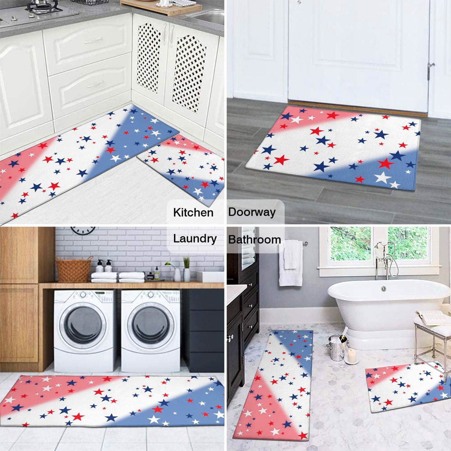 Colorful Star Cactus Kitchen Mats Cushioned Anti Fatigue 2 Pieces Set –  Discounted-Rugs