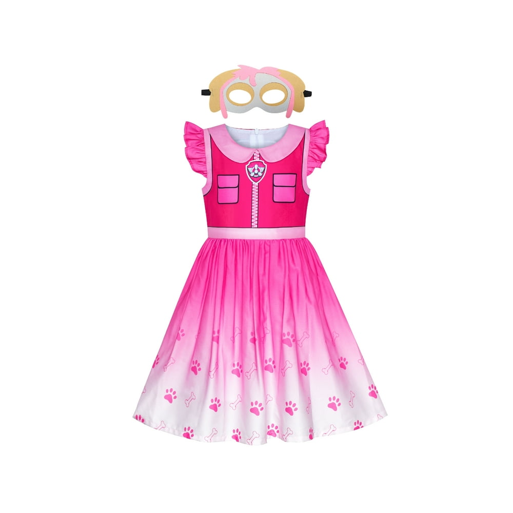 open lace back dress Paw Patrol Little Girls Dress - Yellow main image 0