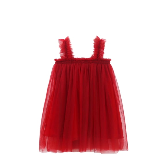 Grblisyd Little Girl Dress Solid Color Tutu Dresses Sleeveless Tulle Dress Princess Dresses for Birthday Party