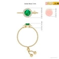 thumbnail image 4 of ANGARA Natural Round Emerald Bolo Ring with Diamond Halo in 14K Yellow Gold for Women (Size-5mm) | May Birthstone, Birthday, Anniversary, Jewelry Gift for Women | Natural Emerald Ring, 4 of 8