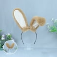 thumbnail image 5 of Bmisegm Easter Bunny Ear Headband Plush Accessory for Easter Festive & Comic Conventions Headbands for Women Khaki One Size, 5 of 6