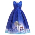 thumbnail image 5 of Vestido de Navidad para niños, vestido estampado de tela forjada, vestido de princesa para niña de Papá Noel navideño, 5 of 5